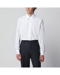 Lardini - Cotton Shirt With Fine Stripes - Lyst
