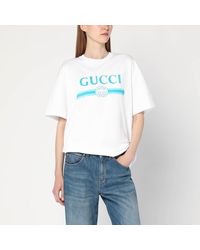 Gucci - T-Shirt With Logo Print - Lyst