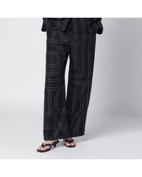 TOTEME - Monogram Silk Pajama Trousers - Lyst