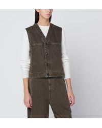 Lemaire - Gilet muschio in denim - Lyst