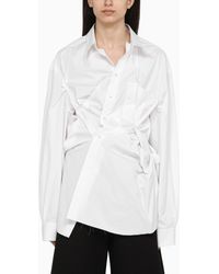 Maison Margiela - Cotton Oversize Shirt With Drape - Lyst