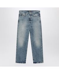 Versace - Washed-Effect Jeans With Small Studs - Lyst