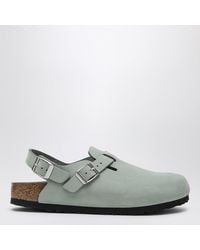 Birkenstock - Salbei-Farbener Tokio-Pantoffel Aus Wildleder - Lyst