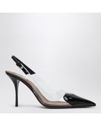 Alaïa - Slingback alta le coeur nera in vernice - Lyst
