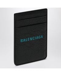Balenciaga - Portacarte verticale con stampa logo - Lyst