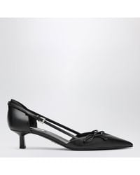 Prada - Seitlich Offene Pumps Aus Leder - Lyst