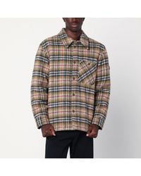Burberry - Checked Wool Shirt Jacket - Lyst