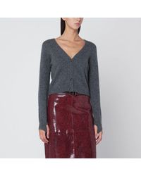 Roberto Collina - Short Anthracite Cashmere Cardigan - Lyst