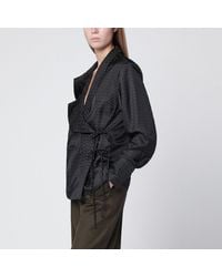 Dries Van Noten - Wrap Shirt With Jacquard Texture - Lyst