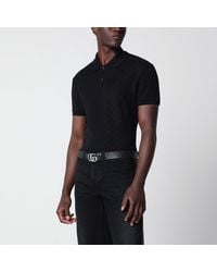 Gucci - Gg Jacquard Technical Jersey Polo Shirt - Lyst