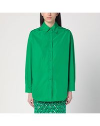 P.A.R.O.S.H. - Oversized-Hemd Smaragdgrün - Lyst