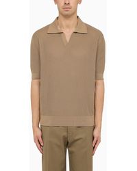 Dolce & Gabbana - Cotton Ribbed Polo Shirt - Lyst