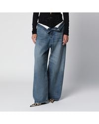 The Attico - And Wide-Leg Jeans With Double Waistband - Lyst
