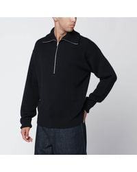 Lemaire - Charcoal Wool-blend Cardigan - Lyst