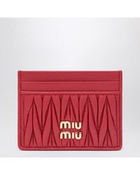 Miu Miu - Matelassé Nappa Card Holder - Lyst