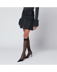 Patou - Mini Skirt With Belt - Lyst