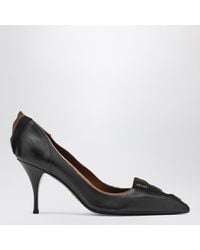 Prada - Schwarz/Hellbraune Pumps Aus Antikem Leder - Lyst