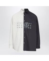 MM6 by Maison Margiela - Two-Tone Long-Sleeved Shirt - Lyst