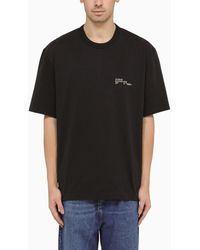 Studio Nicholson - Navy Oversize Crewneck T-shirt With Logo - Lyst