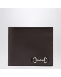 Gucci - Cocoa Bi-Fold Wallet With Horsebit - Lyst