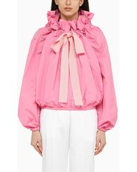 Patou - Shirt With Pink Balloon Sleeves - Lyst