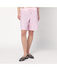VENUJA - Bermuda Shorts With Crystals - Lyst