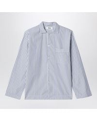 Tekla - Light Striped Pajama Shirt - Lyst