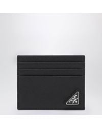 Prada - Saffiano Leather Credit Card Holder - Lyst