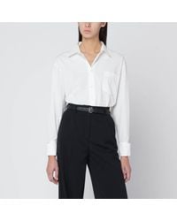 The Row - Camicia ment bianca in cotone - Lyst