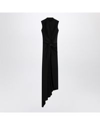 Balenciaga - Draped Midi Dress - Lyst