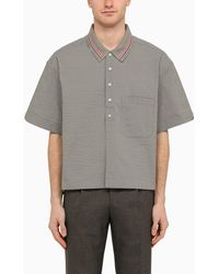 Thom Browne - Striped Short-sleeved Shirt - Lyst