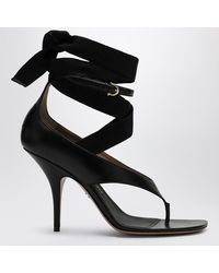 Ferragamo - Sandal With Heel And Ribbon - Lyst