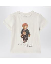 Polo Ralph Lauren - Cream-Colored Polo Bear Cotton T-Shirt - Lyst