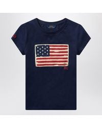 Polo Ralph Lauren - Jersey T-Shirt With Flag - Lyst