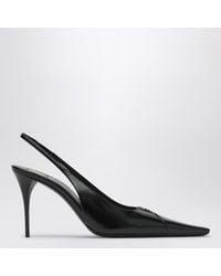 Saint Laurent - Babylone 90 Leather Slingback Pump - Lyst