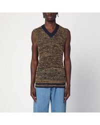 Wales Bonner - Textured V-Neck Vest - Lyst
