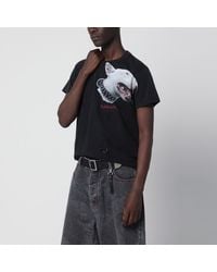 DAGGER - T-Shirt Noir Délavé En Coton Avec Détails Distressed - Lyst