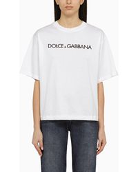 Dolce & Gabbana - Dolce&Gabbana Crew-Neck T-Shirt With Logo In - Lyst
