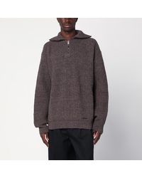 Maison Margiela - Wool Sweater With Zip - Lyst