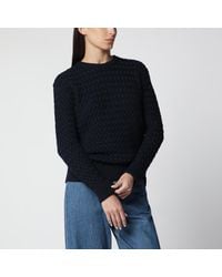 Bottega Veneta - Midnight Intrecciato Wool Sweater - Lyst