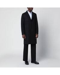 Harris Wharf London - Anthracite Single-Breasted Wool Coat - Lyst