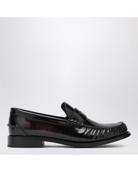 Prada - Dark Leather Loafers - Lyst