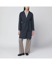 Max Mara - Wool Coat With Denim Effect - Lyst