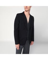 MM6 by Maison Margiela - Black Wool-blend Jacket - Lyst