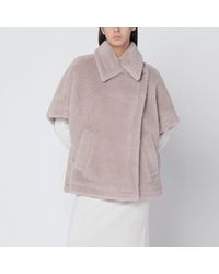 Max Mara - Mantella beige in teddy di alpaca e lana - Lyst