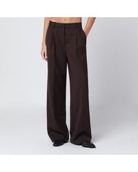 Anine Bing - Pantalone ampio in misto lana - Lyst