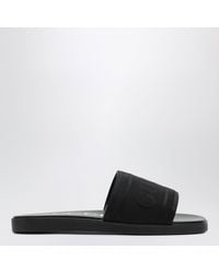 Gucci - Schwarze Slides Aus Jacquardstoff - Lyst
