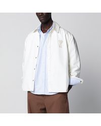 Ami Paris - Cream Ami De Coeur Shirt By - Lyst