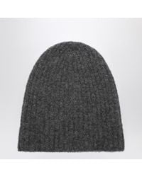 Roberto Collina - Kohle Kaschmir Geripptes Beanie - Lyst