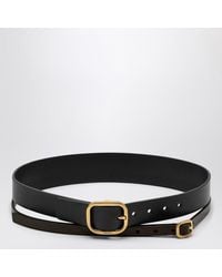 Loewe - Cintura doppia nera in pelle - Lyst